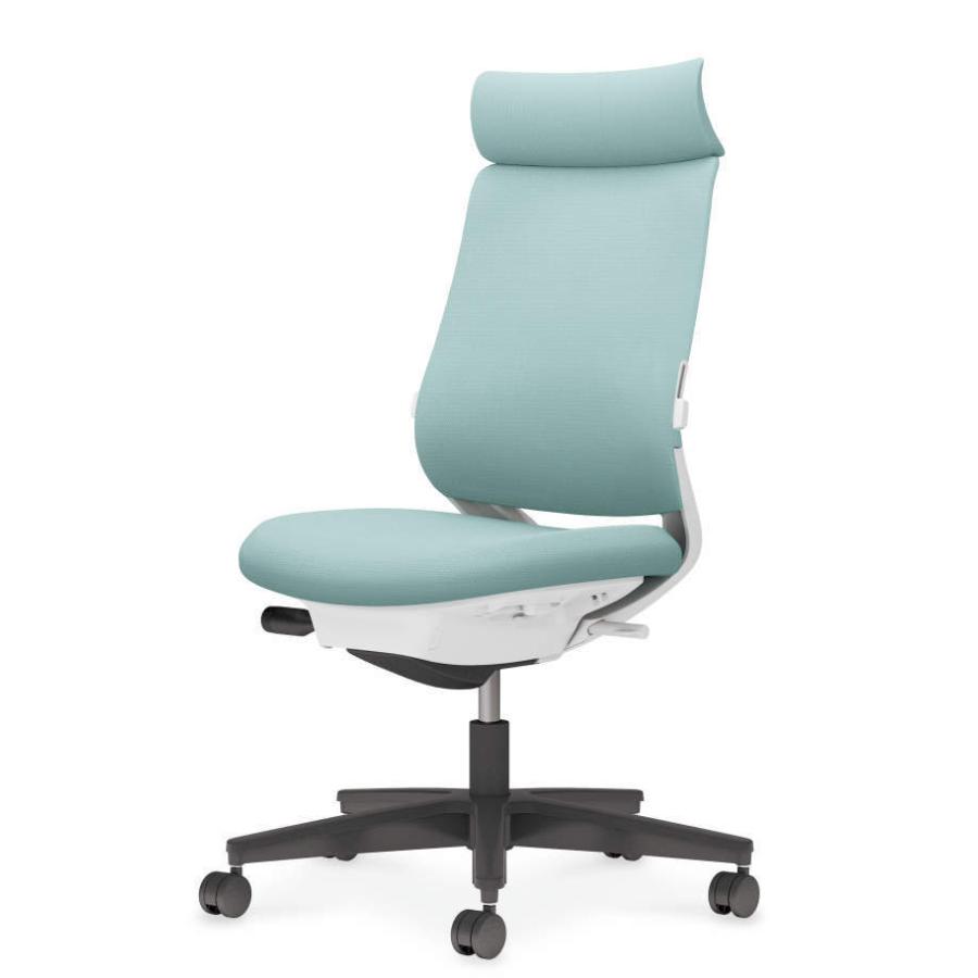 コクヨ ミトラ2 C04-B302CU-E139391 肘なし ランバーサポート有 背・座アッシュターコイズ 本体色（白） 樹脂脚(黒) ファブリックタイプ ウレタン脚 設置込