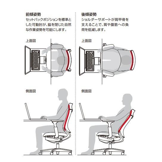 コクヨ ミトラ2 C04-B392CW-BKA8A81 L型肘 ランバーサポート有 背・座カーマイン 本体色（黒） 樹脂脚(黒) ファブリックタイプ ナイロン脚 設置込の通販
