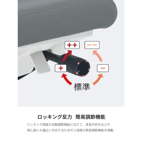 コクヨ オフィスチェア ウィザード4 C06-B102C ローバック 肘なし 樹脂脚：黒 本体：白、黒 張り地：布 配送・組立込み｜peeece｜17