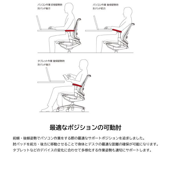 【配送のみ・お客様組立】コクヨ インスパイン INSPAINE CR-GA2511E1 ローバック 可動肘 ホワイトフレーム 布張り オフィスチェア_11
