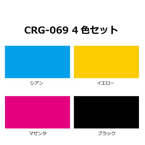 Satera キヤノントナーカートリッジ069純正4本セット CRG-069CYN CRG 