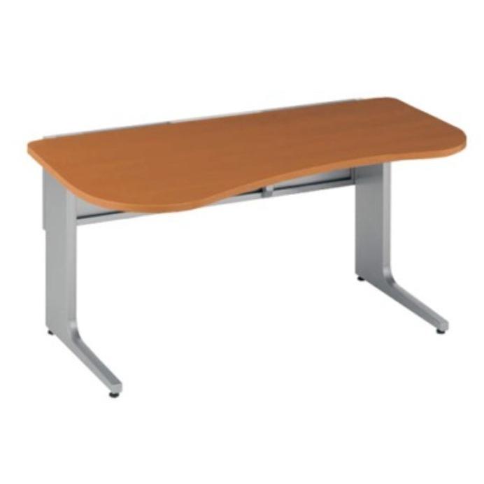 コクヨ インフォントR 診察デスク（ラウンドタイプ） ラウンド189 本体：フラットシルバー 天板：ミディアム HP-DDLV189LS81MB3 左タイプ 組立・設置込