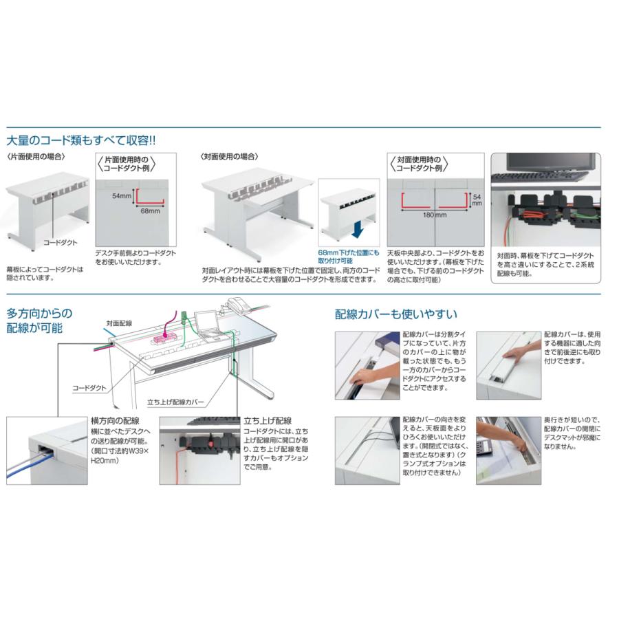 KOKUYO - コクヨ iS 片袖事務机（B4円柱錠ダイプ） 本体：白いこと 天板：ラスティックミディアム色 SD-ISN107LCBSMP2N3 W1000 D700 H720粍 精神的な統合据えつける込