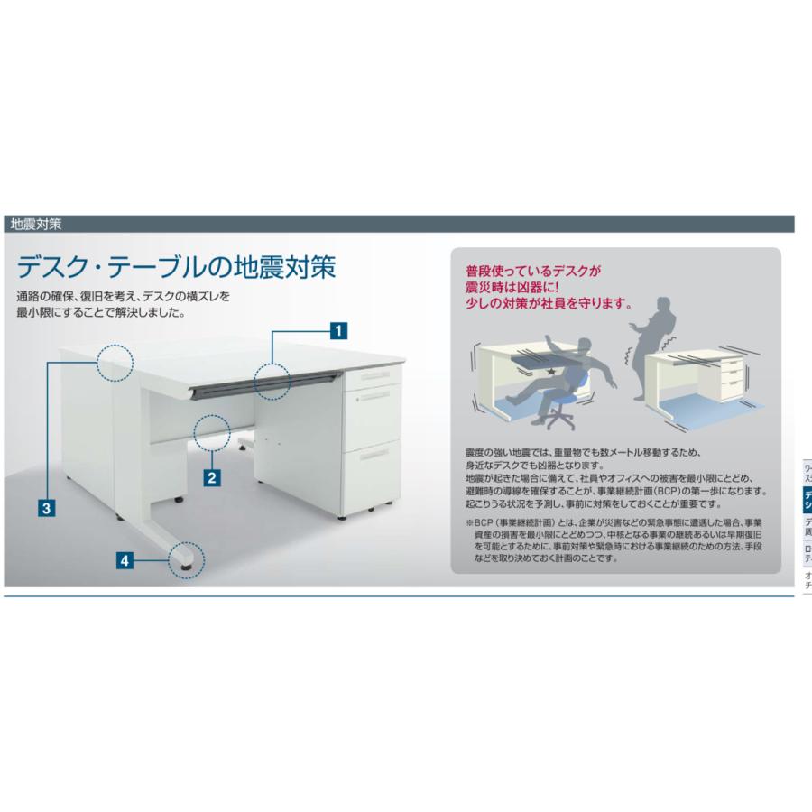 KOKUYO - コクヨ iS 片袖事務机（B4円柱錠ダイプ） 本体：白いこと 天板：ラスティックミディアム色 SD-ISN107LCBSMP2N3 W1000 D700 H720粍 精神的な統合据えつける込