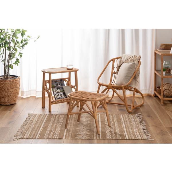 ラタンスツール GUY-261NA スツール ラタン 籐 円 丸 ラウンド サークル 天然ラタン リゾート アジアン 北欧 ナチュラル クッション 高さ36cm 直径42cm | 東谷 | 13