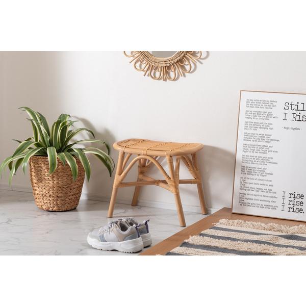 ラタンスツール GUY-261NA スツール ラタン 籐 円 丸 ラウンド サークル 天然ラタン リゾート アジアン 北欧 ナチュラル クッション 高さ36cm 直径42cm | 東谷 | 14