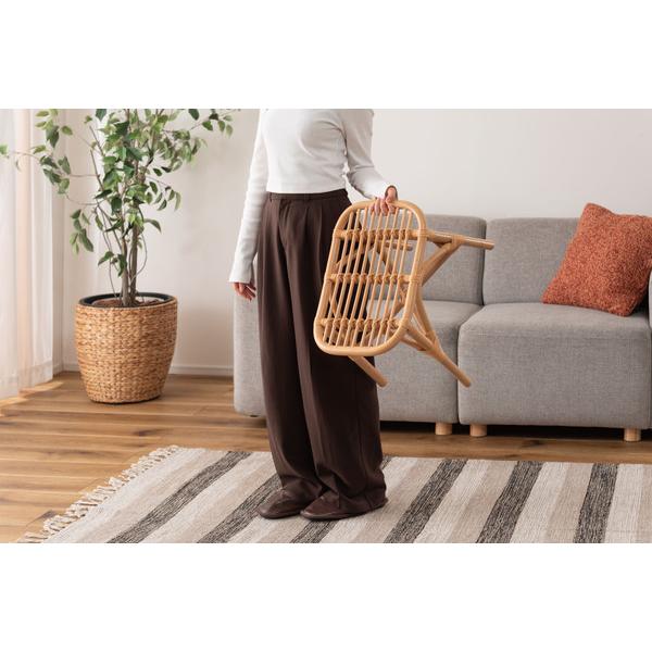 ラタンスツール GUY-261NA スツール ラタン 籐 円 丸 ラウンド サークル 天然ラタン リゾート アジアン 北欧 ナチュラル クッション 高さ36cm 直径42cm | 東谷 | 16