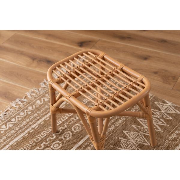 ラタンスツール GUY-261NA スツール ラタン 籐 円 丸 ラウンド サークル 天然ラタン リゾート アジアン 北欧 ナチュラル クッション 高さ36cm 直径42cm | 東谷 | 17