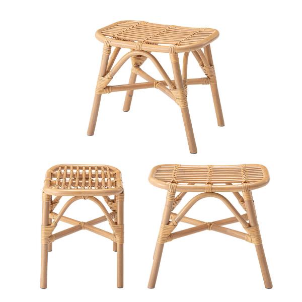 ラタンスツール GUY-261NA スツール ラタン 籐 円 丸 ラウンド サークル 天然ラタン リゾート アジアン 北欧 ナチュラル クッション 高さ36cm 直径42cm | 東谷 | 02