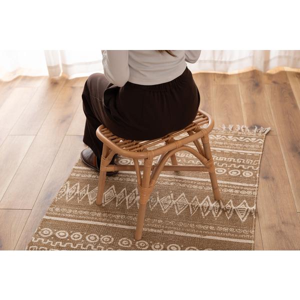 ラタンスツール GUY-261NA スツール ラタン 籐 円 丸 ラウンド サークル 天然ラタン リゾート アジアン 北欧 ナチュラル クッション 高さ36cm 直径42cm | 東谷 | 07