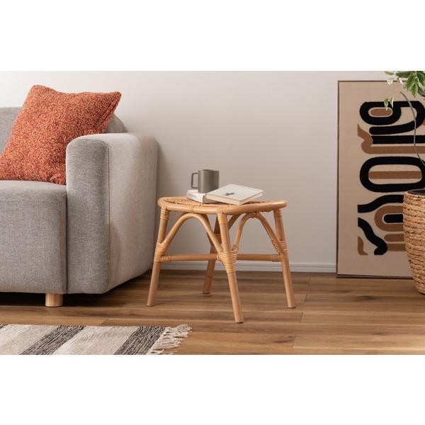 ラタンスツール GUY-261NA スツール ラタン 籐 円 丸 ラウンド サークル 天然ラタン リゾート アジアン 北欧 ナチュラル クッション 高さ36cm 直径42cm | 東谷 | 08