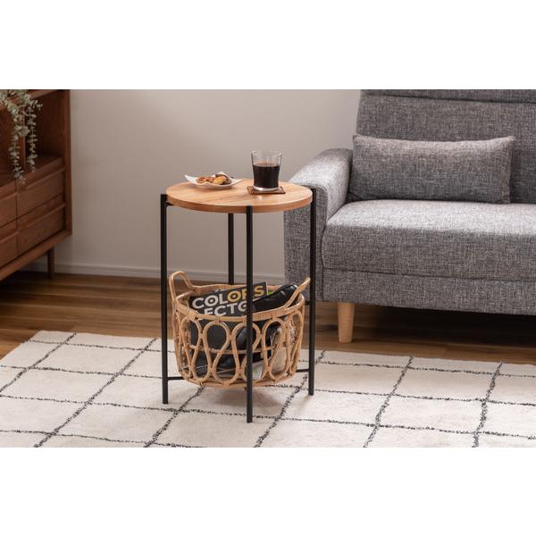 Guy 822na Side table サイドテーブル カゴ ラタン バスケット付き