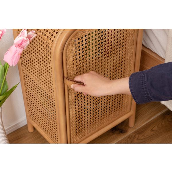 キャビネット GUY-931NA チェスト ラタン ミニキャビネット 小さめ 小さい かわいい 扉付き 2段 本棚 ベッドサイド コンパクト 韓国インテリア ミニ箪笥 収納 | 東谷 | 14