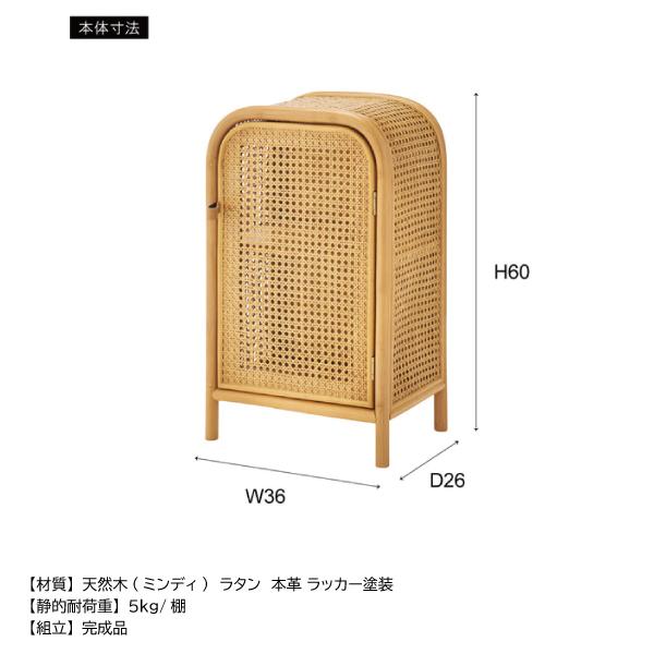 キャビネット GUY-931NA チェスト ラタン ミニキャビネット 小さめ 小さい かわいい 扉付き 2段 本棚 ベッドサイド コンパクト 韓国インテリア ミニ箪笥 収納 | 東谷 | 06