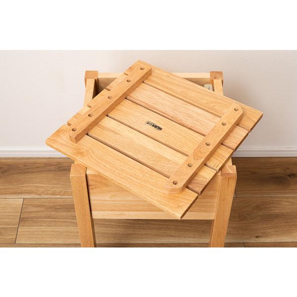 スツール HOW-004 1人用 HOW-003 おまとめ配送 東谷 Room Essence 収納付きスツール ナチュラル Size：32×32×43