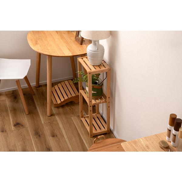 スリムシェルフ HOW-005NA シェルフ スリム 棚 収納 棚板可動 高さ調節 天然木 シンプル おしゃれ 韓国インテリア リビング コンパクト | 東谷 | 07