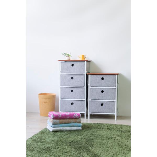 東谷 チェスト 3段 LFS-701BR LFS-701GY 組立 簡単 折りたたみ