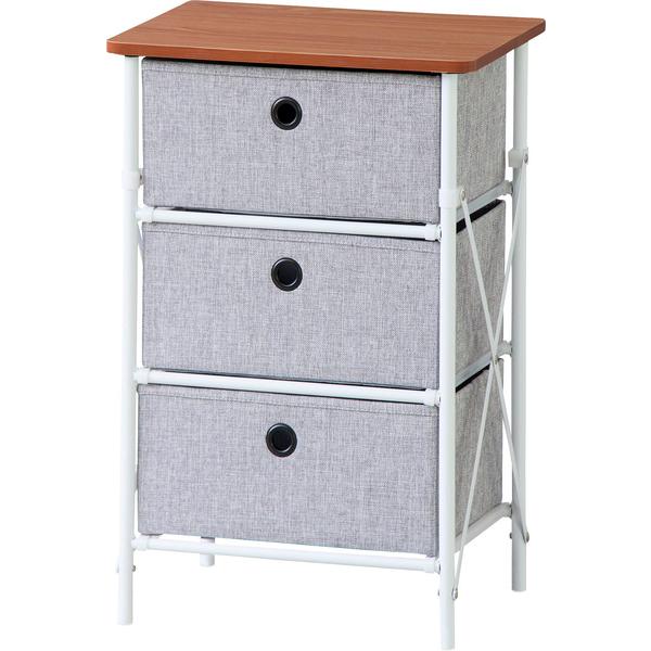 東谷 チェスト 3段 LFS-701BR LFS-701GY 組立 簡単 折りたたみ