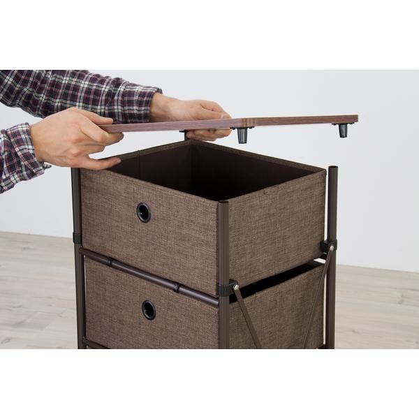 東谷 チェスト 3段 LFS-701BR LFS-701GY 組立 簡単 折りたたみ