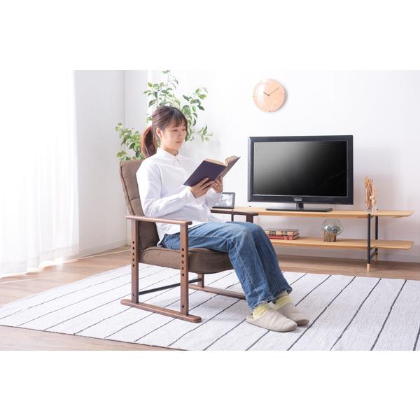 新品　高座椅子 S ブラウン　LSS-34BR プレゼント 東谷 高座椅子 LSS-34BR LSS-34GY 座椅子 一人掛け リクライング 高さ