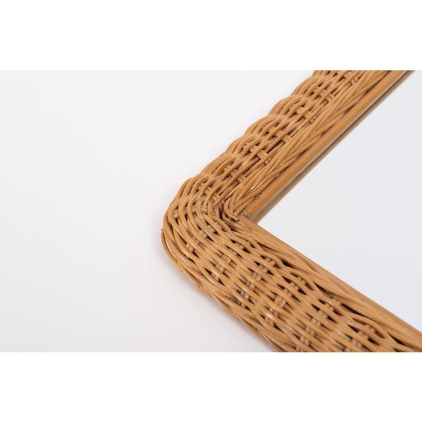 東谷 ミラー MR-719 鏡 姿見 壁掛け ウォールミラー 角型 四角 ラタン