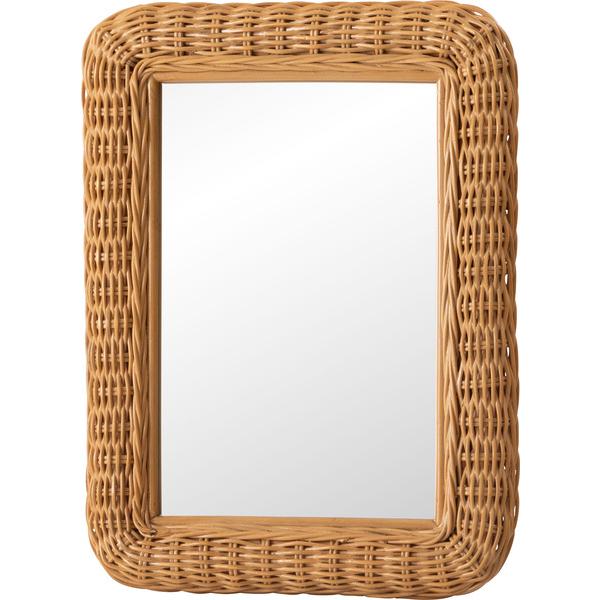 東谷 ミラー MR-719 鏡 姿見 壁掛け ウォールミラー 角型 四角 ラタン