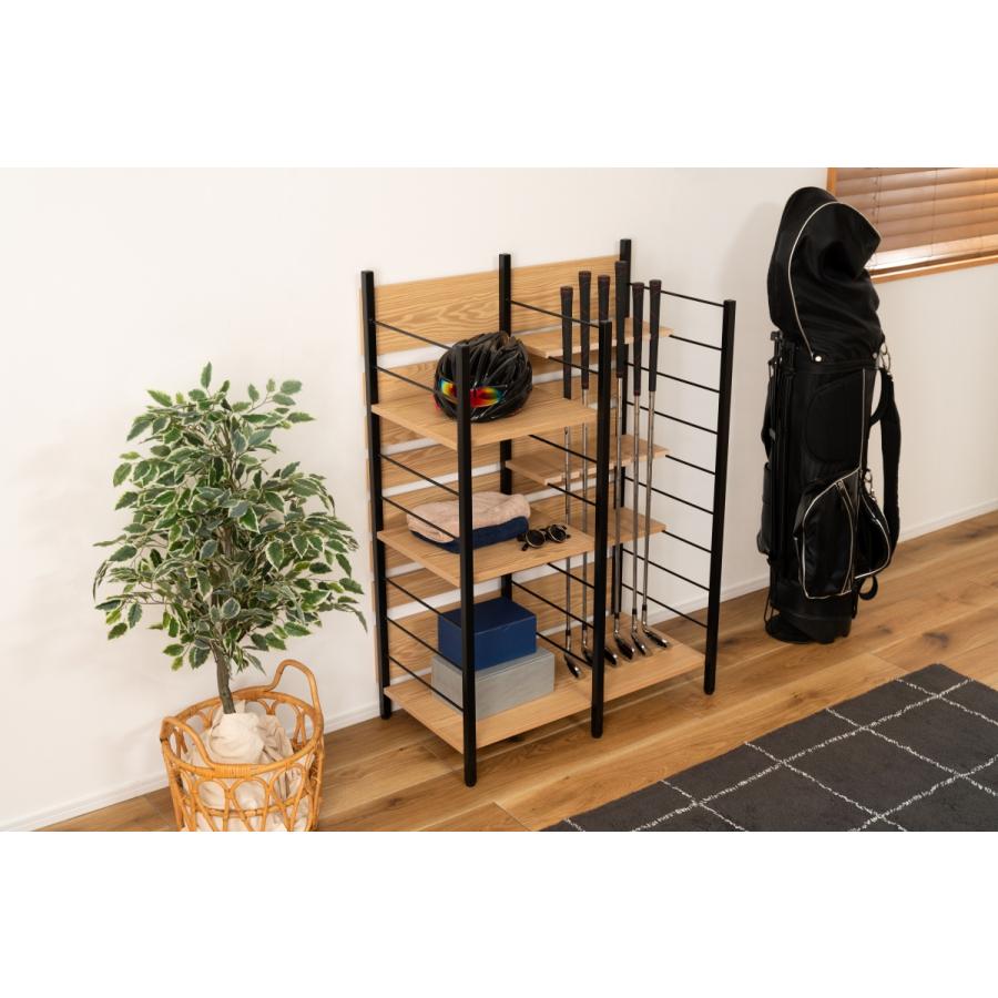 ☆ ゴルフラック OM-01BK ゴルフ クラブスタンド ディスプレイ 収納 省スペース 大容量 北欧 ラック シェルフ クラブホルダー 釣り竿 ロットスタンド アウトドア | 東谷 | 13