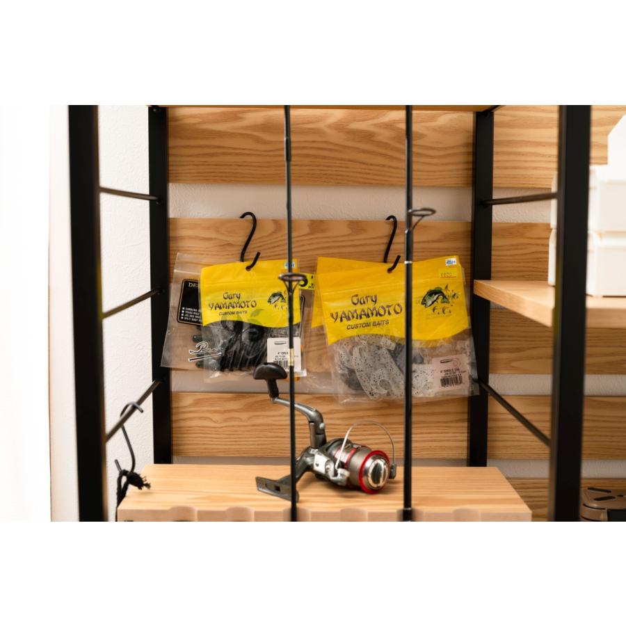 ☆ ゴルフラック OM-01BK ゴルフ クラブスタンド ディスプレイ 収納 省スペース 大容量 北欧 ラック シェルフ クラブホルダー 釣り竿 ロットスタンド アウトドア | 東谷 | 16