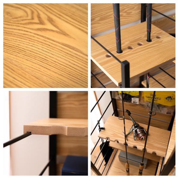 ☆ ゴルフラック OM-01BK ゴルフ クラブスタンド ディスプレイ 収納 省スペース 大容量 北欧 ラック シェルフ クラブホルダー 釣り竿 ロットスタンド アウトドア | 東谷 | 18