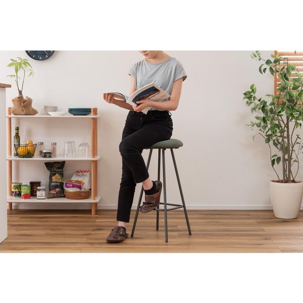 ハイスツール PC-18 スツール 椅子 イス いす おしゃれ コーデュロイ スチール 軽量 軽い 丸型 円形 カウンタースツール ラウンド チェア モダン コーデュロイ | 東谷 | 11