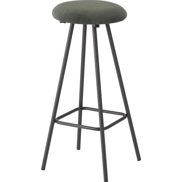 ハイスツール PC-18 スツール 椅子 イス いす おしゃれ コーデュロイ スチール 軽量 軽い 丸型 円形 カウンタースツール ラウンド チェア モダン コーデュロイ | 東谷 | 01