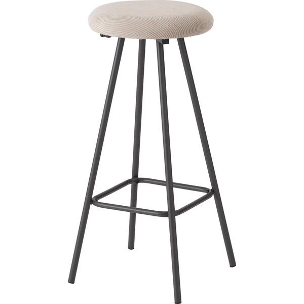 ハイスツール PC-18 スツール 椅子 イス いす おしゃれ コーデュロイ スチール 軽量 軽い 丸型 円形 カウンタースツール ラウンド チェア モダン コーデュロイ | 東谷 | 02