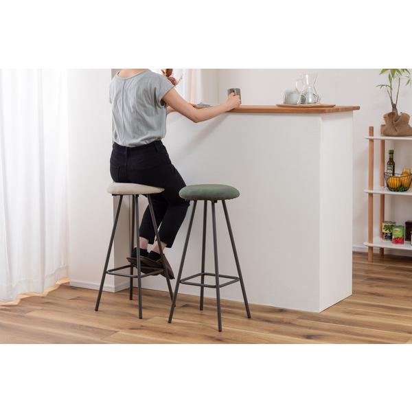 ハイスツール PC-18 スツール 椅子 イス いす おしゃれ コーデュロイ スチール 軽量 軽い 丸型 円形 カウンタースツール ラウンド チェア モダン コーデュロイ | 東谷 | 07