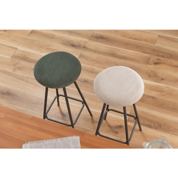 ハイスツール PC-18 スツール 椅子 イス いす おしゃれ コーデュロイ スチール 軽量 軽い 丸型 円形 カウンタースツール ラウンド チェア モダン コーデュロイ | 東谷 | 09