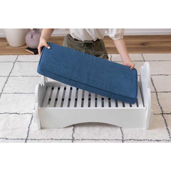 ペットベット PET-69WH PET-69BR 犬 猫 ドッグ キャット かわいい おしゃれ シンプル デニム 猫モチーフ マットレス ペット用の画像