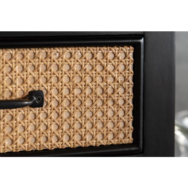 チェスト PM-337BK 棚 収納 タンス リビングチェスト ラタン 籐 ミンディ ナチュラル 木製 天然木 おしゃれ 韓国 インテリア シンプル | 東谷 | 10