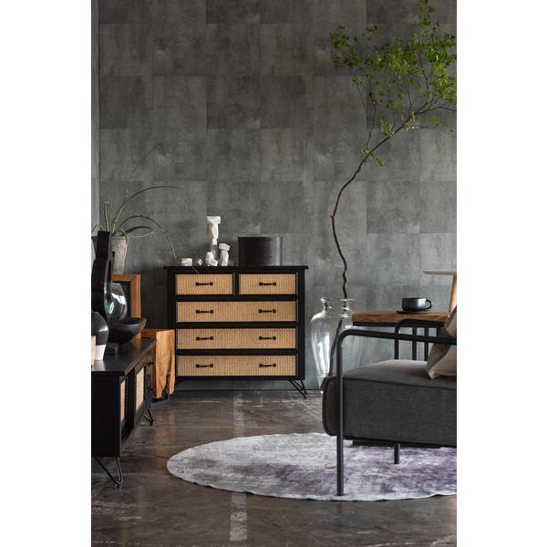 チェスト PM-337BK 棚 収納 タンス リビングチェスト ラタン 籐 ミンディ ナチュラル 木製 天然木 おしゃれ 韓国 インテリア シンプル | 東谷 | 12