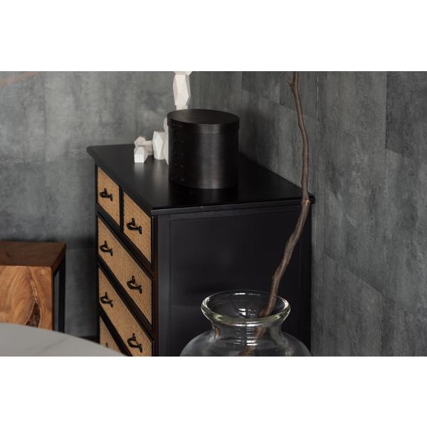 チェスト PM-337BK 棚 収納 タンス リビングチェスト ラタン 籐 ミンディ ナチュラル 木製 天然木 おしゃれ 韓国 インテリア シンプル | 東谷 | 07