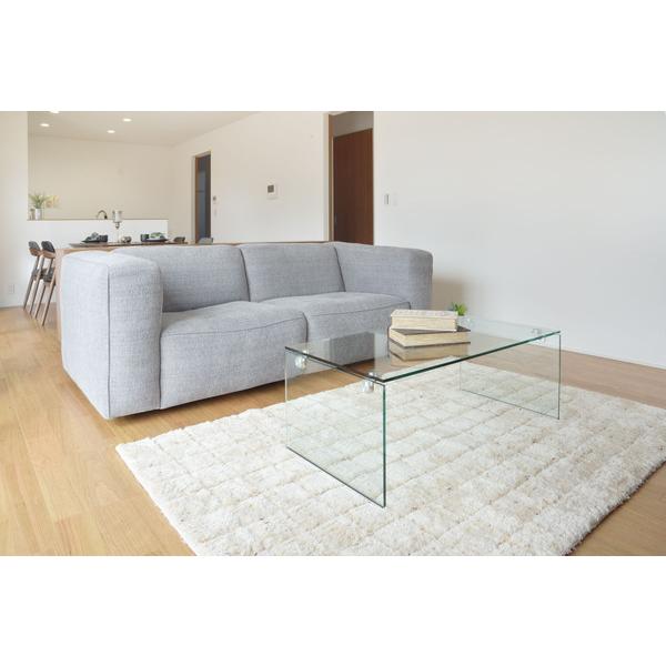 東谷 ガラステーブル PT-26 センターテーブル 透明 クリア 机 つくえ