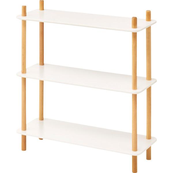 ラック3段 PT-976WH 棚 3段 マルチラック キッチンラック サイドラック ベッドサイド 間仕切り 木製 天然木 ビーチ 北欧 シンプル | 東谷 | 01