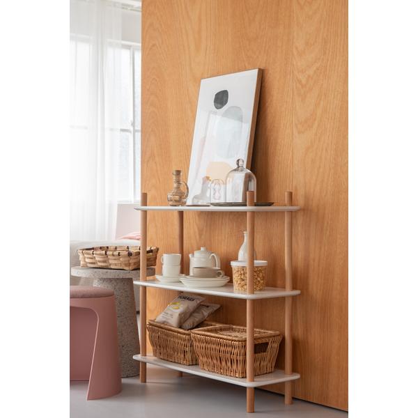 ラック3段 PT-976WH 棚 3段 マルチラック キッチンラック サイドラック ベッドサイド 間仕切り 木製 天然木 ビーチ 北欧 シンプル | 東谷 | 05