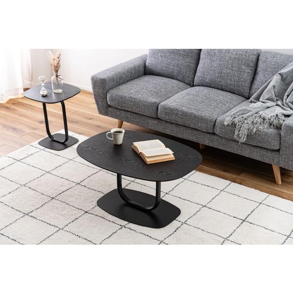 サイドテーブル TEC-84 テーブル 机 ナイトテーブル スリム おしゃれ モダン ベッドサイドテーブル ブラックスチール スチール ディスプレイ シンプル 高級感 | 東谷 | 11