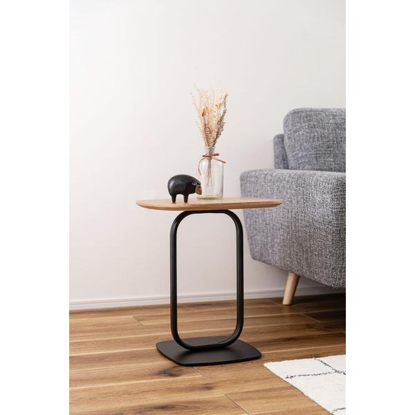 サイドテーブル TEC-84 テーブル 机 ナイトテーブル スリム おしゃれ モダン ベッドサイドテーブル ブラックスチール スチール ディスプレイ シンプル 高級感 | 東谷 | 13