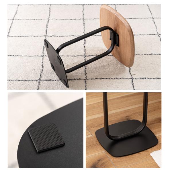 サイドテーブル TEC-84 テーブル 机 ナイトテーブル スリム おしゃれ モダン ベッドサイドテーブル ブラックスチール スチール ディスプレイ シンプル 高級感 | 東谷 | 17