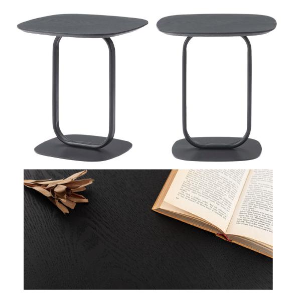 サイドテーブル TEC-84 テーブル 机 ナイトテーブル スリム おしゃれ モダン ベッドサイドテーブル ブラックスチール スチール ディスプレイ シンプル 高級感 | 東谷 | 18