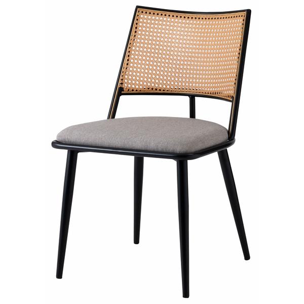 チェア TOE-126BE TOE-126DGY ダイニングチェア おしゃれ 椅子 イス いす チェアー ナチュラル シンプル ラタン調 ファブリック 布地 スチール | 東谷 | 01