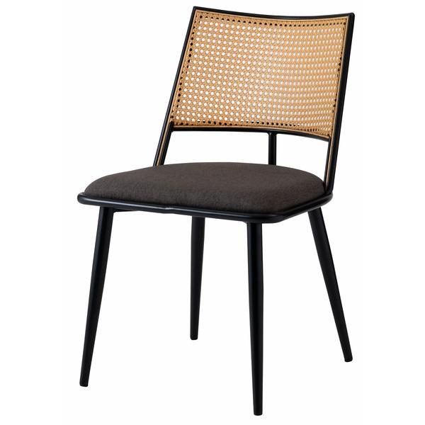 チェア TOE-126BE TOE-126DGY ダイニングチェア おしゃれ 椅子 イス いす チェアー ナチュラル シンプル ラタン調 ファブリック 布地 スチール | 東谷 | 02