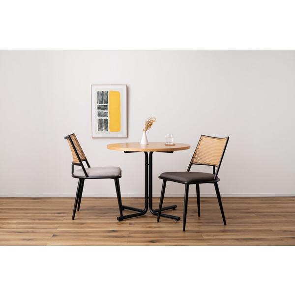 チェア TOE-126BE TOE-126DGY ダイニングチェア おしゃれ 椅子 イス いす チェアー ナチュラル シンプル ラタン調 ファブリック 布地 スチール | 東谷 | 07