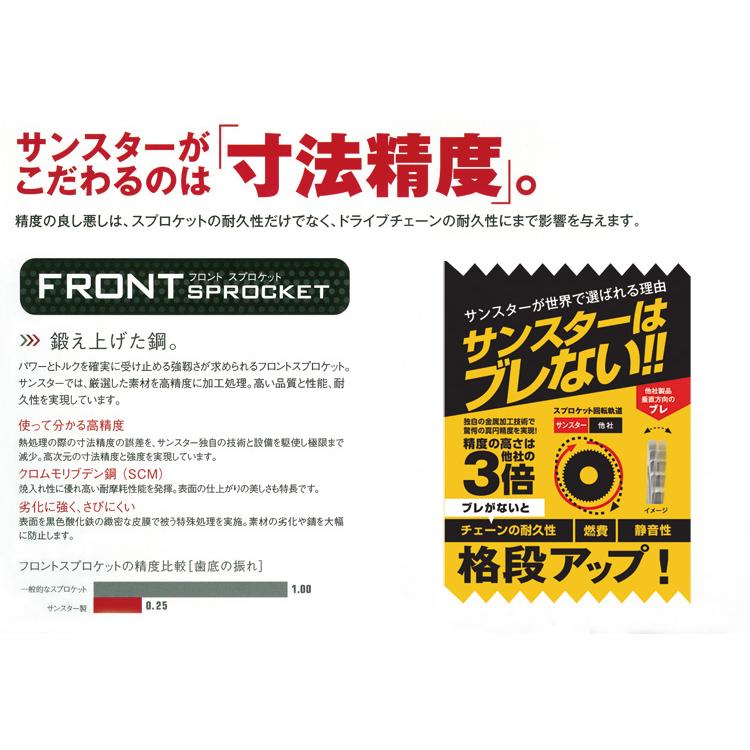 GS1000 GSX1000Sカタナ GSX1100E GSX1100EF GSX1100Sカタナ サンスター オフセットフロント スプロケット 530-16Tの画像