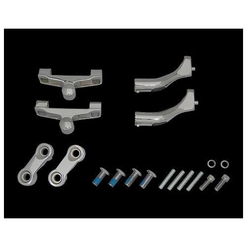 アジャスタブル パッセンジャーフロアボードマウントKIT メッキ